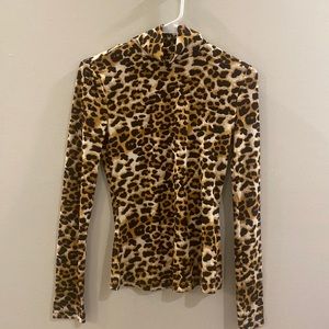 Cheetah Print Turtleneck
